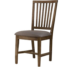 Load image into Gallery viewer, Open Slat Back Kitchen Side Chair (Set of 2) - Brown Oak