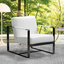 Load image into Gallery viewer, Fabric Arm Chair - White And Black