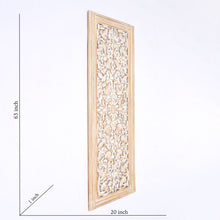 Load image into Gallery viewer, Floral Hand Carved Mandala Rectangular Wall Decor Accent - Gold / White