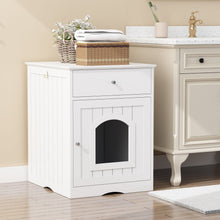 Load image into Gallery viewer, Pet House Cat Litter Box Enclosure With Drawer, Side Table