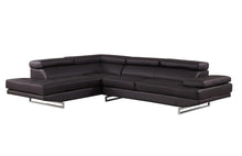 Load image into Gallery viewer, Leather L Shaped Two Piece Corner Sectional - Black