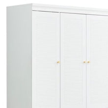 Load image into Gallery viewer, 74" Five Door Two Drawer Combo Dresser - White