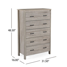Load image into Gallery viewer, Titeca - Contemporary 5 Drawer Dresser