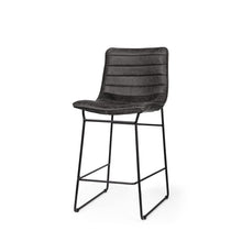 Load image into Gallery viewer, 37.8" Iron Counter Height Bar Chair - Black