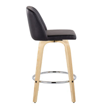 Load image into Gallery viewer, Toriano - Contemporary Fixed-Height Counter Stool With Swivel And Round Footrest (Set of 2)