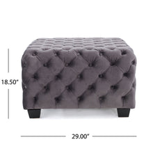Load image into Gallery viewer, Modern Glam Ottoman With Upholstery And Button Tufted Design
