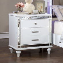 Load image into Gallery viewer, Contemporary Nightstand With Crocodile Textured Trim
