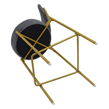 Load image into Gallery viewer, Velvet Metal Low Back Bar Height Bar Chairs (Set of 2) - Gray / Gold