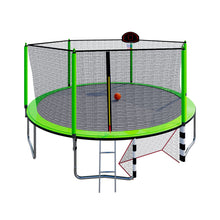 Load image into Gallery viewer, 16Ft Trampoline With Basketball Hoop Pump And Ladder (Inner Safety Enclosure) With Soccer Goal