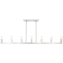 Load image into Gallery viewer, 17" Seven Light Dimmable Chandelier With Shades - Nickel