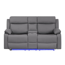 Load image into Gallery viewer, Blanche - Console Reclining Loveseat With LED Lights And Speakers