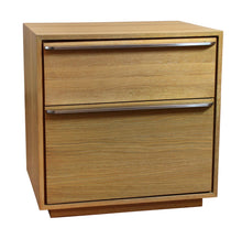 Load image into Gallery viewer, 28" Solid And Manufactured Wood Two Drawer Nightstand - Natural