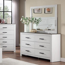 Load image into Gallery viewer, 1 Piece Dresser 2 Tone Sleek 6 Drawers Bedroom Furniture - White