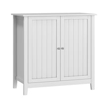 Load image into Gallery viewer, Double Door Storage Cabinet With Knobs - White