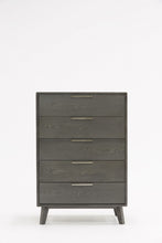 Load image into Gallery viewer, Solid Wood Five Drawer Chest - Gray Wash