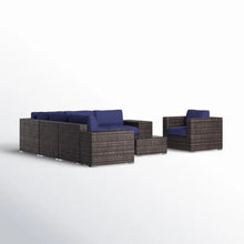 Load image into Gallery viewer, Wicker Seating Group Set With Table And Cushions