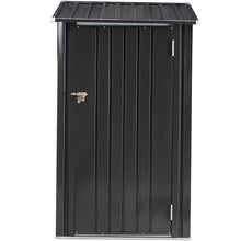 Load image into Gallery viewer, Outdoor Storage Shed, Metal Steel Garden Shed With Single Lockable Door, Small Shed Outdoor Steel Utility Tool Shed For Backyard Patio Garden Lawn - Black
