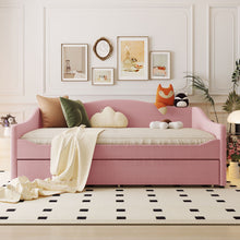 Load image into Gallery viewer, Upholstered Daybed With Light And Trundle