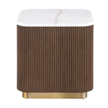 Load image into Gallery viewer, 3 Piece Table Set, Square Cocktail Table & 2 Square End Tables - Brown / Gold / White