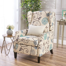 Load image into Gallery viewer, Westeros Wing Back Fabric Upholstered Recliner