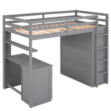 Load image into Gallery viewer, Loft Bed With Drawers, Desk, And Wardrobe