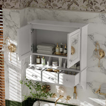 Load image into Gallery viewer, Modern Bathroom Mirror Cabinet With Drawers, Organizer Hooks, And High-Definition Mirrors