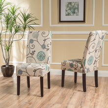 Load image into Gallery viewer, Contemporary Dining Chair Set With Rubberwood Legs - White / Blue