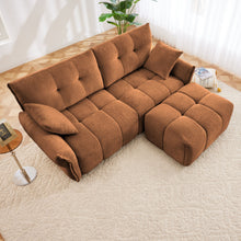 Load image into Gallery viewer, Sofa Set With Ottoman And Pillows, Textured, High Resilience Cushions