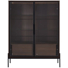 Load image into Gallery viewer, Modern Minimalist Style LED Curio Cabinet With Tempered Glass Door, Metal Legs