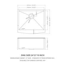 Load image into Gallery viewer, Farmhouse Kitchen Sink Stainless Steel Apron Front