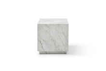 Load image into Gallery viewer, Marble Square Block End Table - White