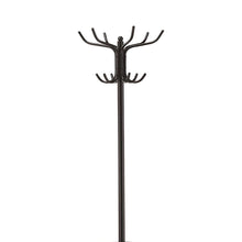 Load image into Gallery viewer, 12 Hook Coat Rack With Umbrella Holder - Black