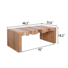 Load image into Gallery viewer, Modern Rustic Table With Sculpted Block Design
