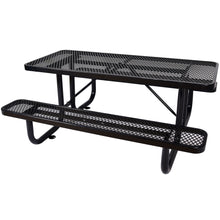 Load image into Gallery viewer, Rectangular Outdoor Steel Picnic Table With Umbrella Pole