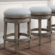 Load image into Gallery viewer, Rustic Elegance Backless Swivel Stool