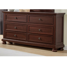 Load image into Gallery viewer, 1 Piece Dresser, 6 Drawer Storage, Bedroom Furniture - Brown / Cherry