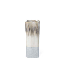 Load image into Gallery viewer, Block Square Table Vase (576766) - Brown / Light Blue / Off White