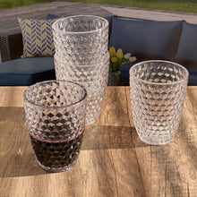 Load image into Gallery viewer, Leading Ware Diamond Cut Acrylic Glasses Drinking (Set of 4)
