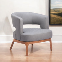 Load image into Gallery viewer, Faux Leather Arm Chair - Slate Gray And Brown