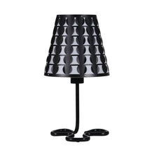 Load image into Gallery viewer, Bedside Table Lamp With Black Polka Dots Empire Shade - Black