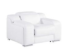 Load image into Gallery viewer, Italian Leather Wall Hugger Recliner With USB - White