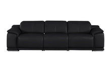 Load image into Gallery viewer, 108" Leather Reclining USB Sofa - Black