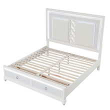 Load image into Gallery viewer, Abigale - Bed & LED Lighting And 2 Drawer Storage Footboard