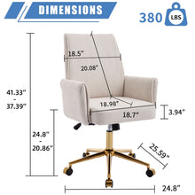 Load image into Gallery viewer, Ergonomic Mid-Back Office Chair With Striped Fabric