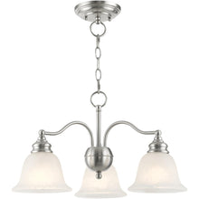 Load image into Gallery viewer, Dimmable Three Light Chandelier With Shades - Nickel