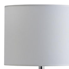 Load image into Gallery viewer, 21" Bedside Table Lamp With White Drum Shade - Silver