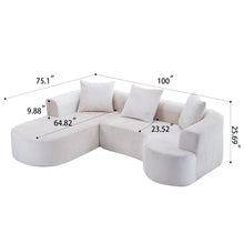 Load image into Gallery viewer, Modular Sectional Sofa With L Shape Chaise With Deep Seat