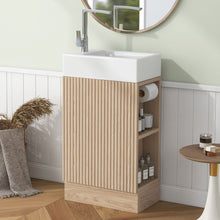 Load image into Gallery viewer, Modern Bathroom Vanity With Sink And 2 Tier Shelf
