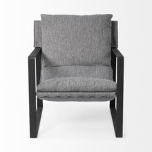 Load image into Gallery viewer, Fabric Wingback Chair - Gray / Black