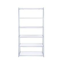 Load image into Gallery viewer, And Five Tier Ladder Bookcase - White / Silver